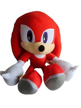 Sonic the Hedgehog Knuckles Plush Doll Stuffed Animal 10"  Authentic Sega